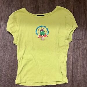 Bright Yellow Graphic Tee
